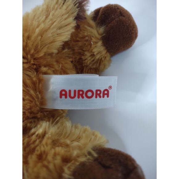 Aurora Plush Bull Toro Mini Flopsie Texas Longhorn Highland Cow 8" - Picture 7 of 8